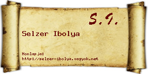 Selzer Ibolya névjegykártya