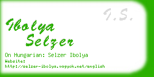 ibolya selzer business card